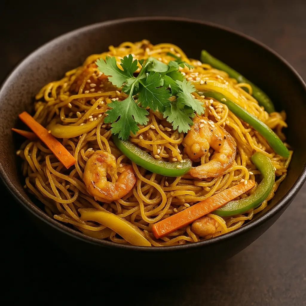 20250428_1006_Singapore Noodles Delight_remix_01jsybf8trf5yt9x3d5n4pq2ry
