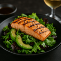 Zen Mixed Green Salad with Grilled Salmon